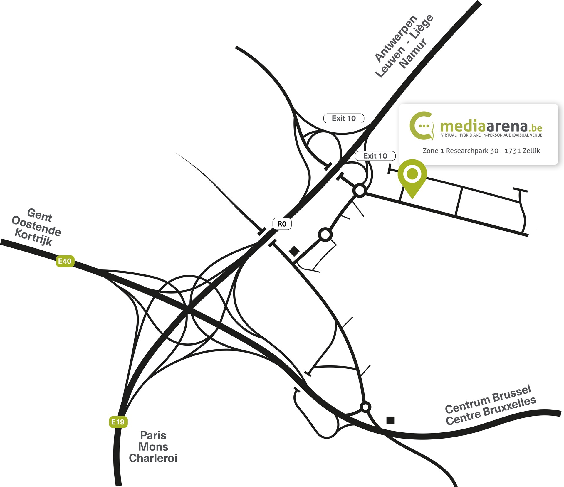 Locatieplan Cmore Media Arena